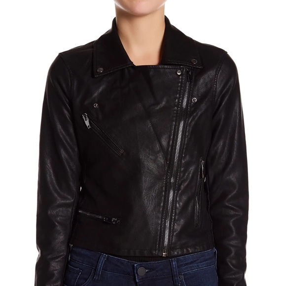 BLANKNYC Black Vegan Faux Leather Moto Jacket - Picture 2 of 7